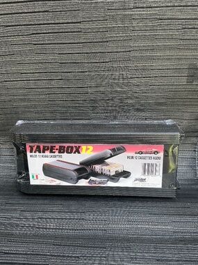 Vintage Cassette Storage Holder Protek Tape-Box 12 Made In Italy Sealed Portable